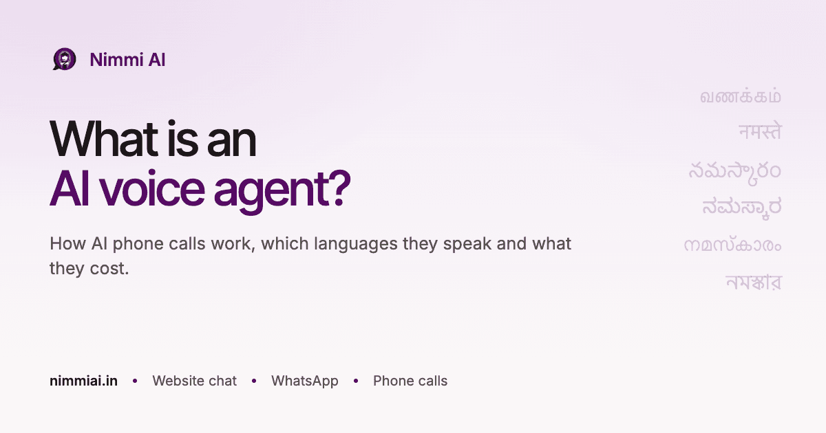 What Is an AI Voice Agent? How AI Phone Calls Work for Indian Businesses